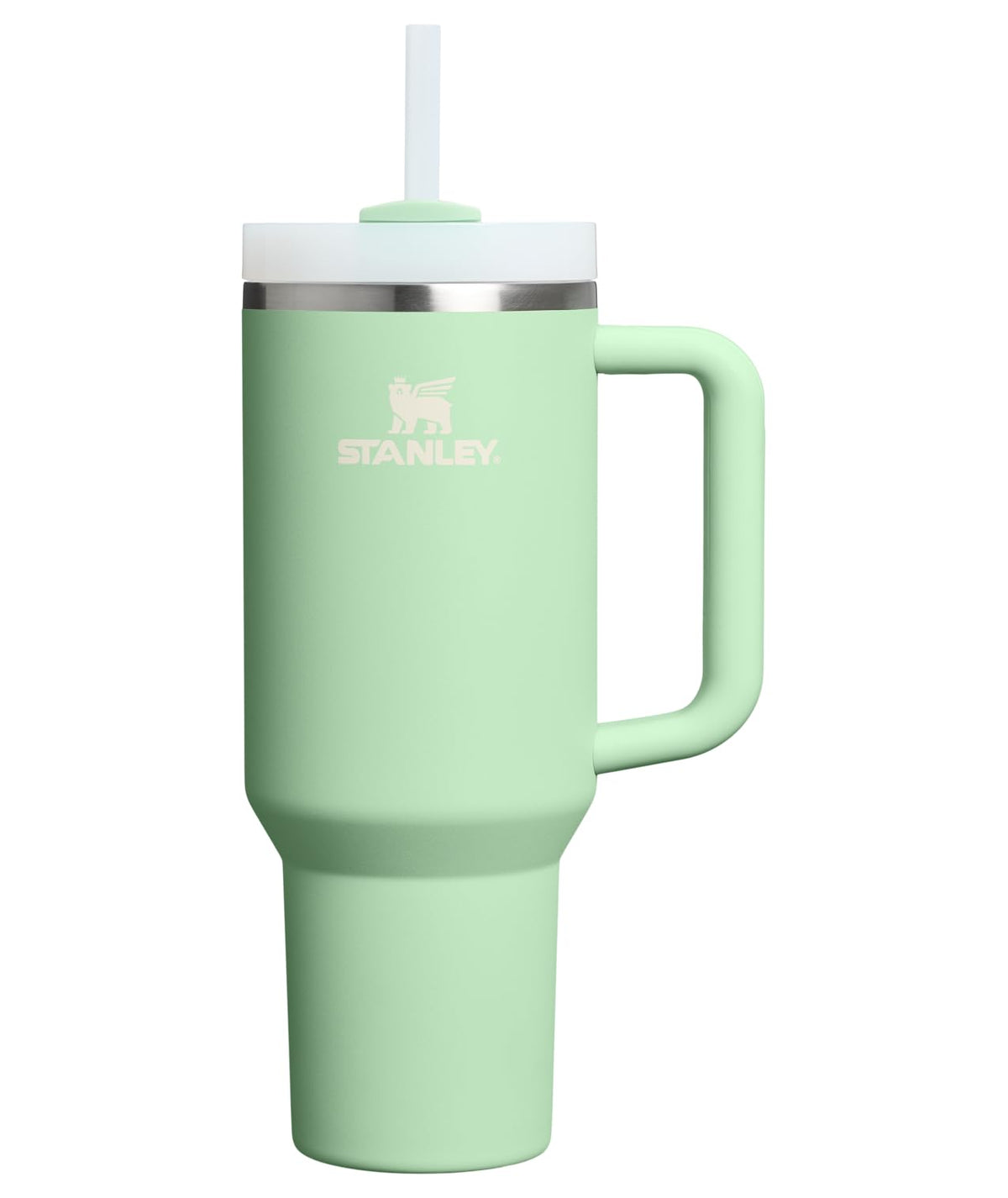 STANLEY Quencher H2.0 40 ounce tumbler with handle and straw keeps drinks cold on the go.