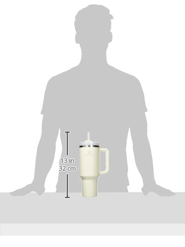 STANLEY Quencher H2.0 40oz cream base shows cup holder compatibility