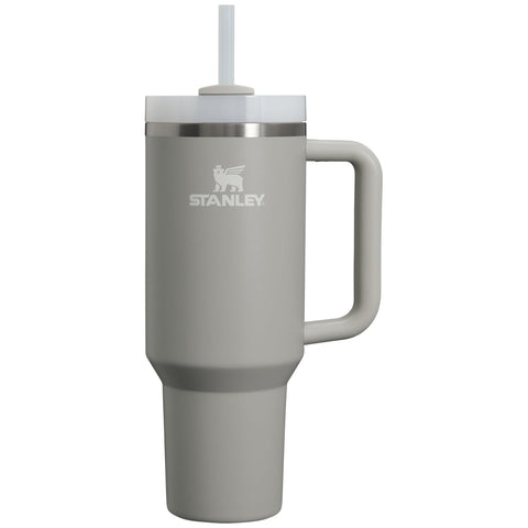 Stanley Quencher H2.0 40oz front view with handle for easy transport and all-day hydration.