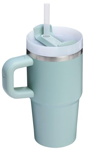 Seafoam Stanley Quencher highlighting durable stainless steel and color.