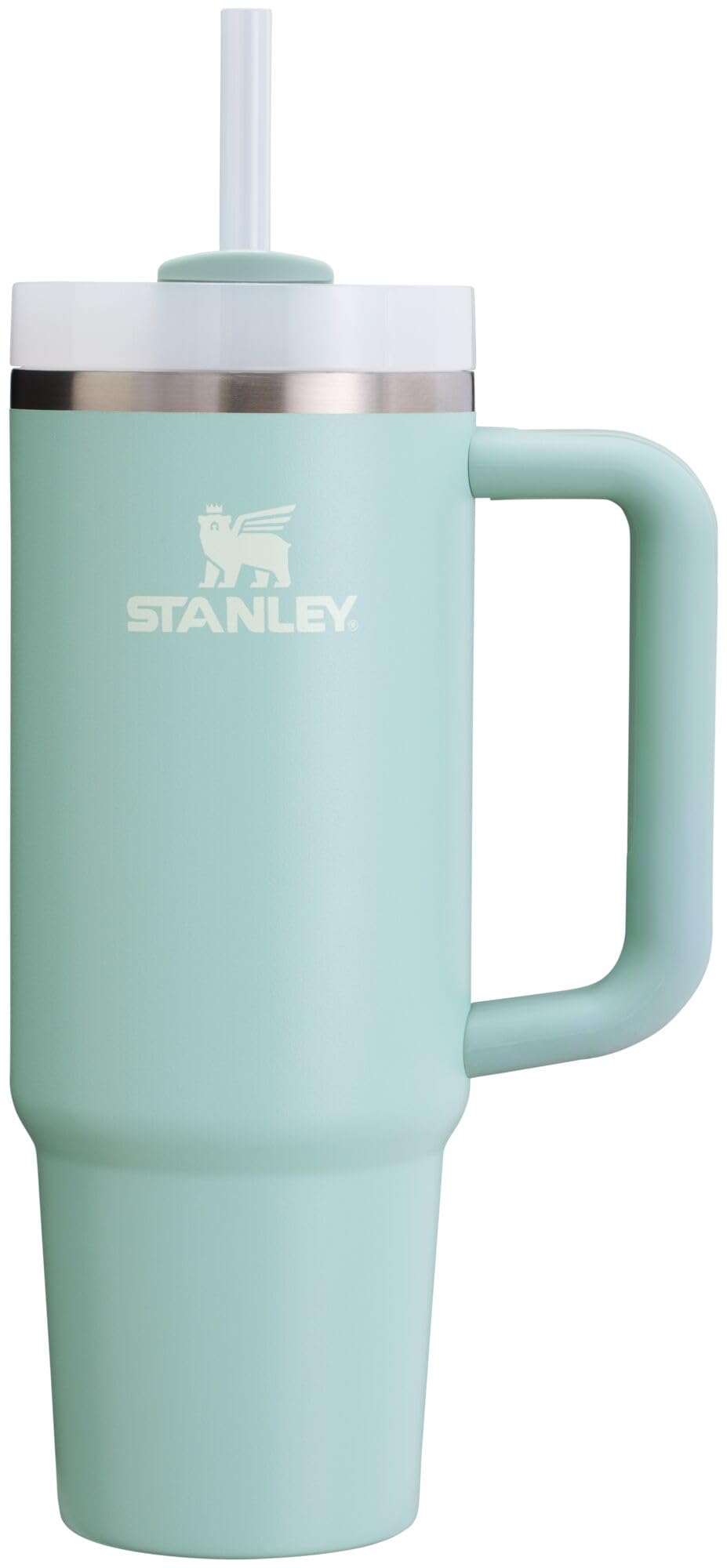 STANLEY Quencher H2.0 seafoam side view shows insulated design keeping drinks cold longer.