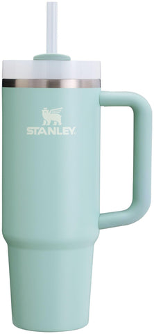 STANLEY Quencher H2.0 seafoam side view shows insulated design keeping drinks cold longer.