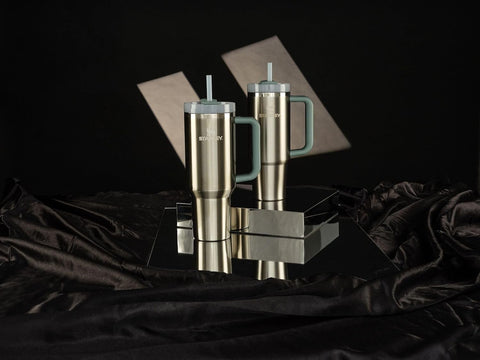 Durable stainless steel shell of STANLEY Quencher H2.0 designed for rugged use