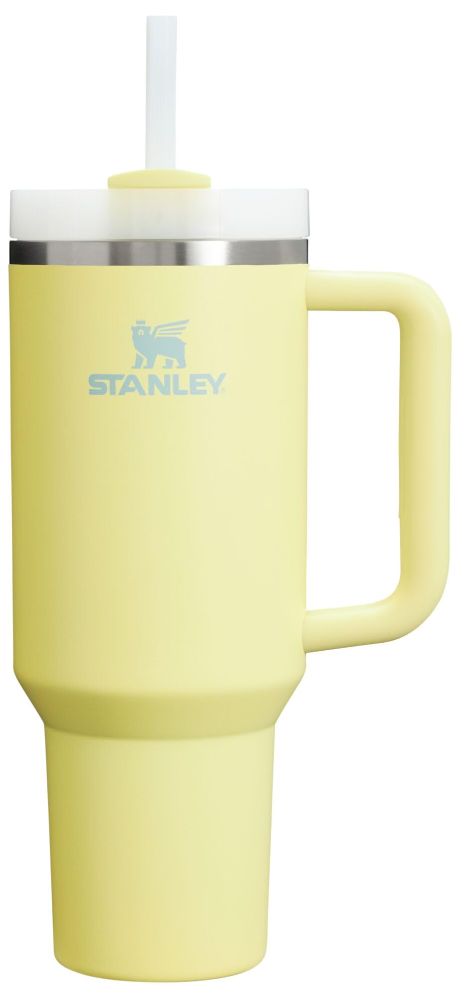 Stanley Quencher H2.0 40 oz tumbler with handle and straw, ideal for on-the-go hydration.