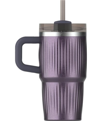 Stanley Quencher H2.0 20oz stainless bottle in Fluted Wisteria Shine keeps drinks cold stylishly.