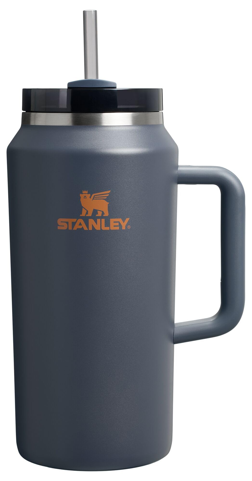 Stanley Quencher H2.0 tumbler with handle and straw keeps drinks cold for hours.