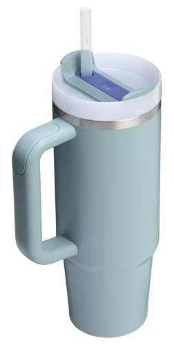 STANLEY Quencher H2.0 30 oz Blue Cactus handle angle for easy carrying