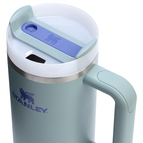 STANLEY Quencher H2.0 30 oz Blue Cactus lid close-up showing FlowState options