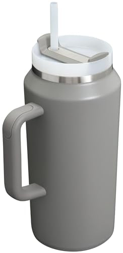 STANLEY Quencher H2.0 64 oz with ergonomic handle for easy carry during travel.