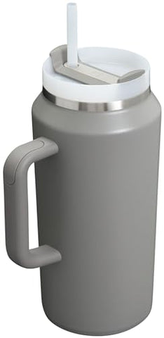 STANLEY Quencher H2.0 64 oz with ergonomic handle for easy carry during travel.