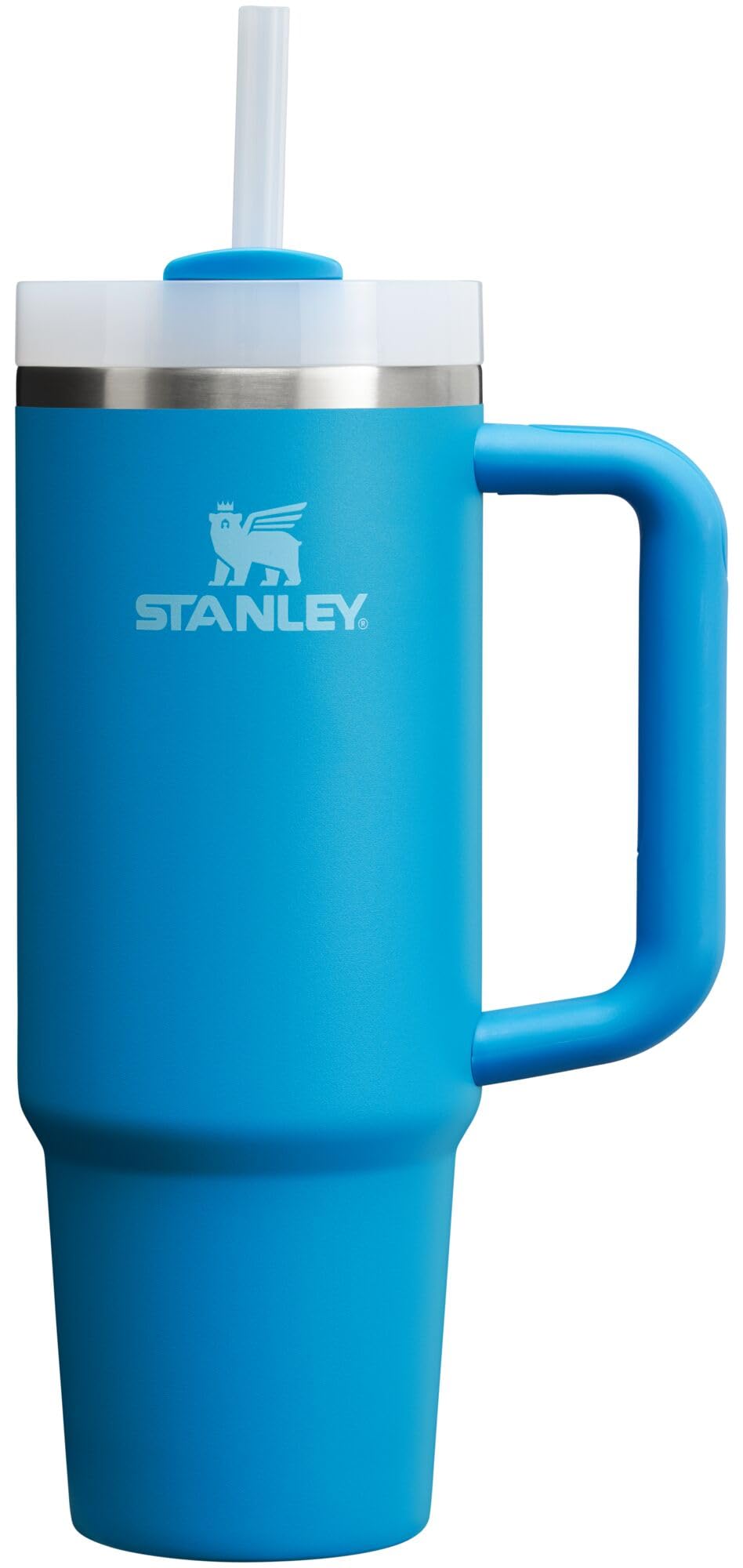 STANLEY Quencher H2.0 azure tumbler with handle and straw for on-the-go hydration