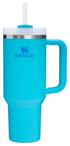 Stanley Quencher H2.0 with handle and straw for on-the-go hydration.