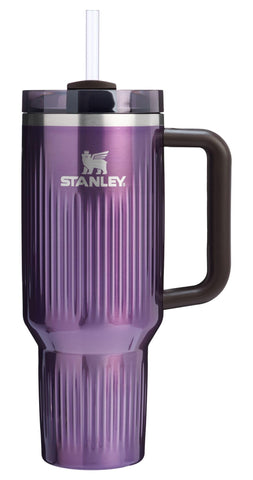 Stanley Quencher H2.0 tumbler with handle and straw keeps beverages cold on the go.