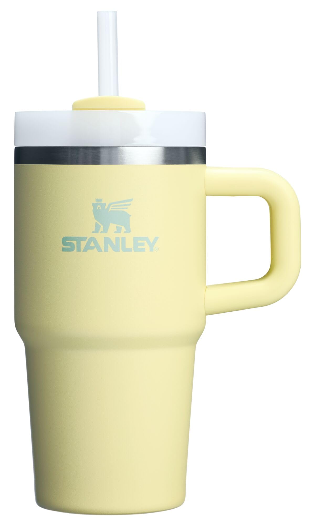 Stanley Quencher H2O tumbler with handle and straw stays cold on the go.