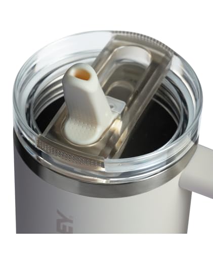 STANLEY Quencher ProTour 30 oz cream insulated bottle keeps drinks cold for hours.
