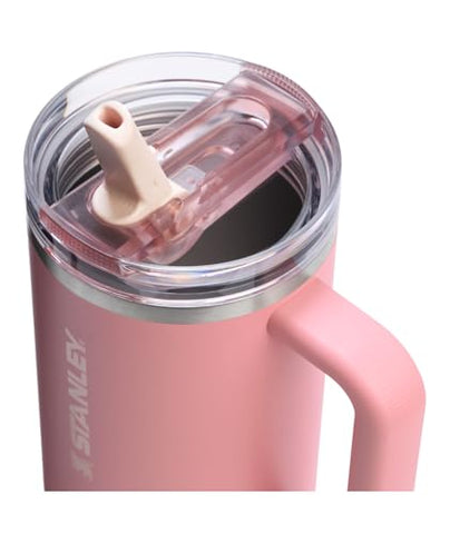 Stanley Quencher ProTour 40oz bottle with built-in handle for easy carrying.