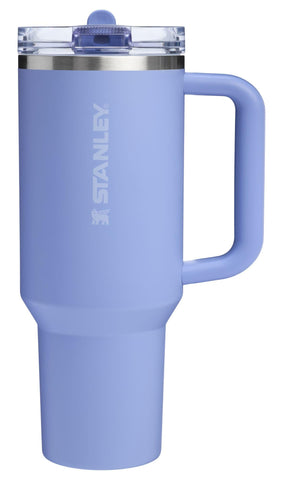 STANLEY Quencher ProTour 40oz flip straw lid in Hydrangea for secure travel hydration.