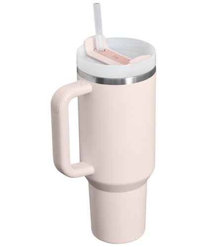 STANLEY Quencher vacuum-insulated stainless steel keeps beverages cold for hours.