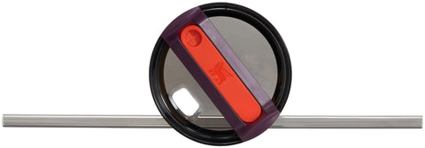 Close-up of straw and splash-resistant design on the lid.