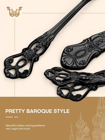 Stapava black dinner fork combining style with daily durability