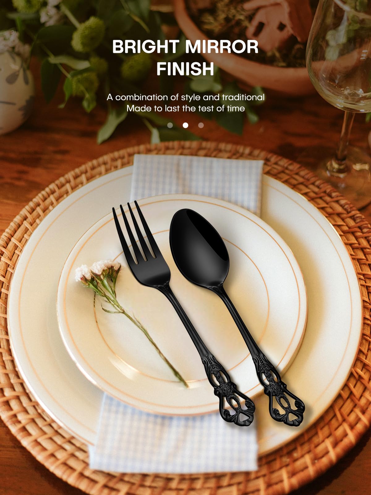 Elegant Stapava flatware with glossy mirror finish close-up