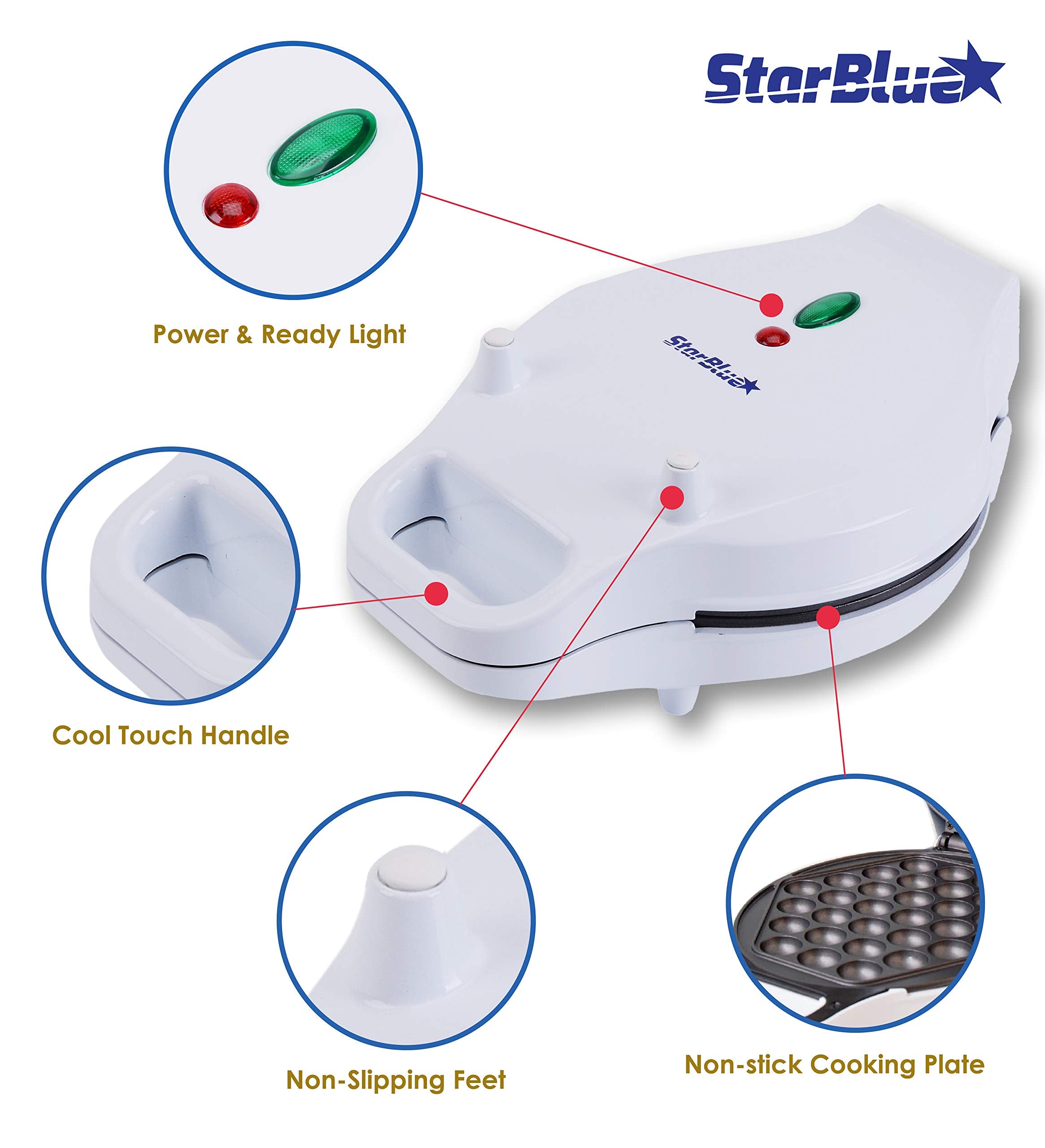 StarBlue non-stick coating plate close-up shows easy release
