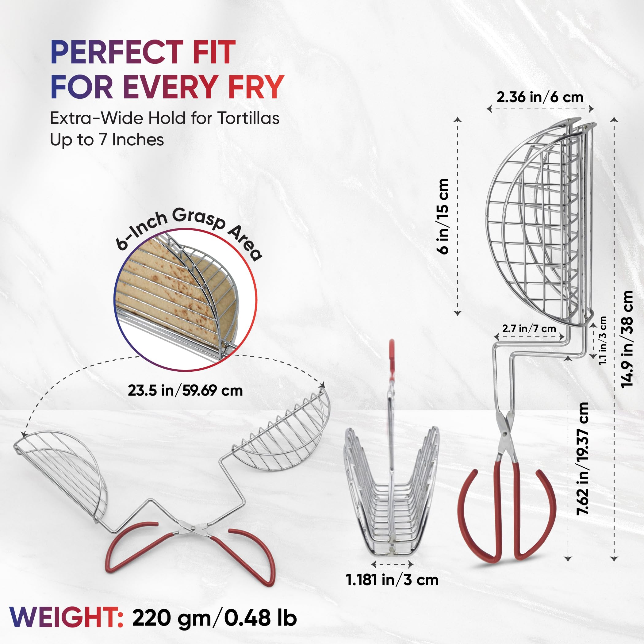 StarBlue versatile kitchen tool suitable for fried shells, pita, and empanadas.