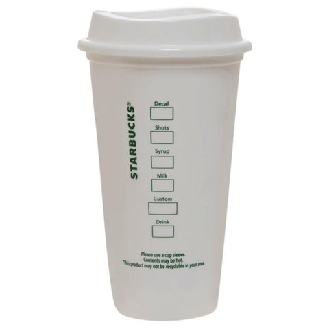 Starbucks 16oz hot cups with lids, ready for hot drinks.