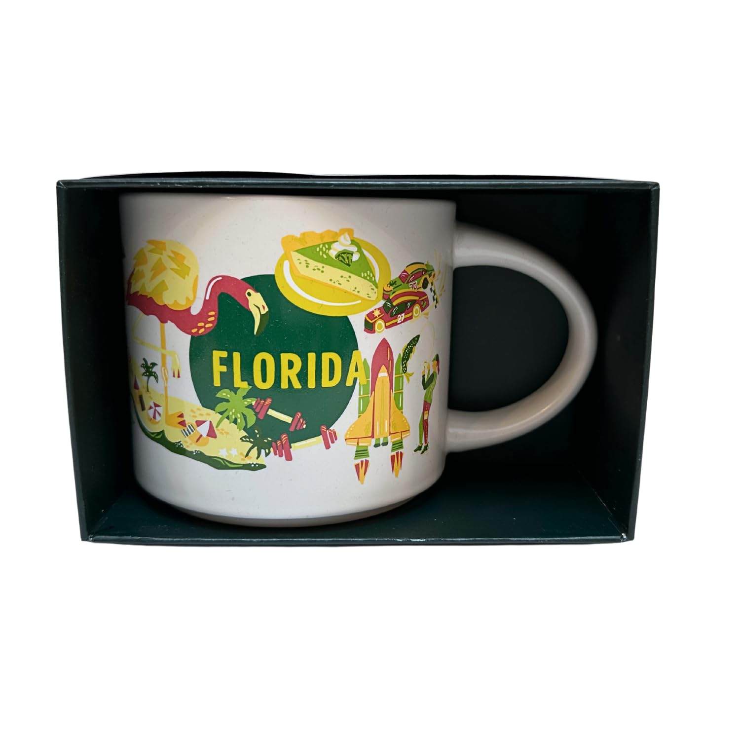 Starbucks Florida mug handle-side shot emphasizing comfortable grip during morning coffee