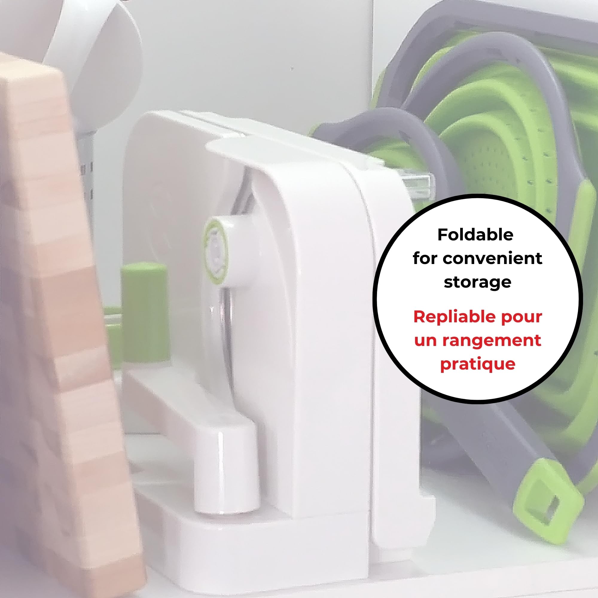 Starfrit Deli Slicer foldable and nestable for compact storage
