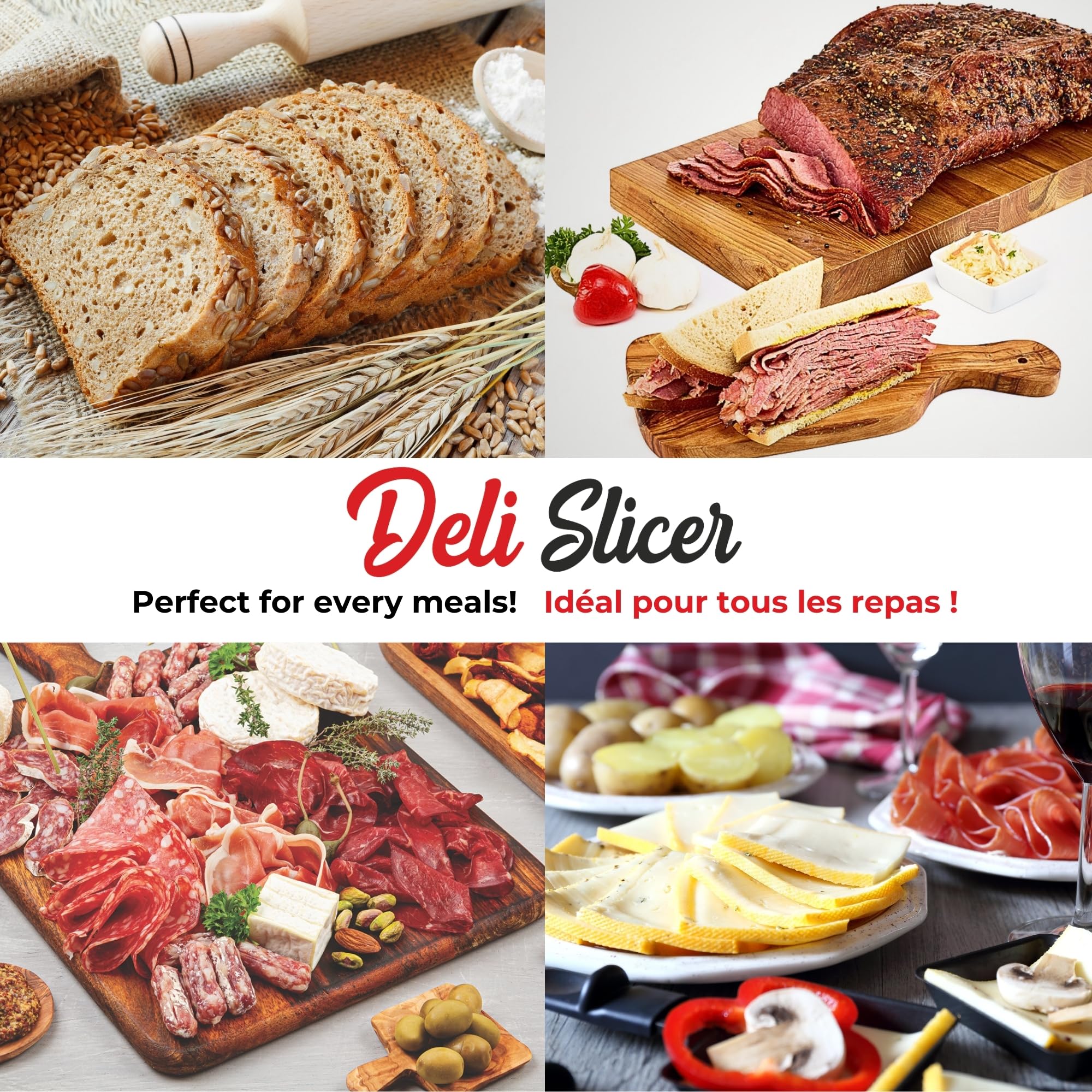 Starfrit Deli Slicer non-slip base for stable countertop use