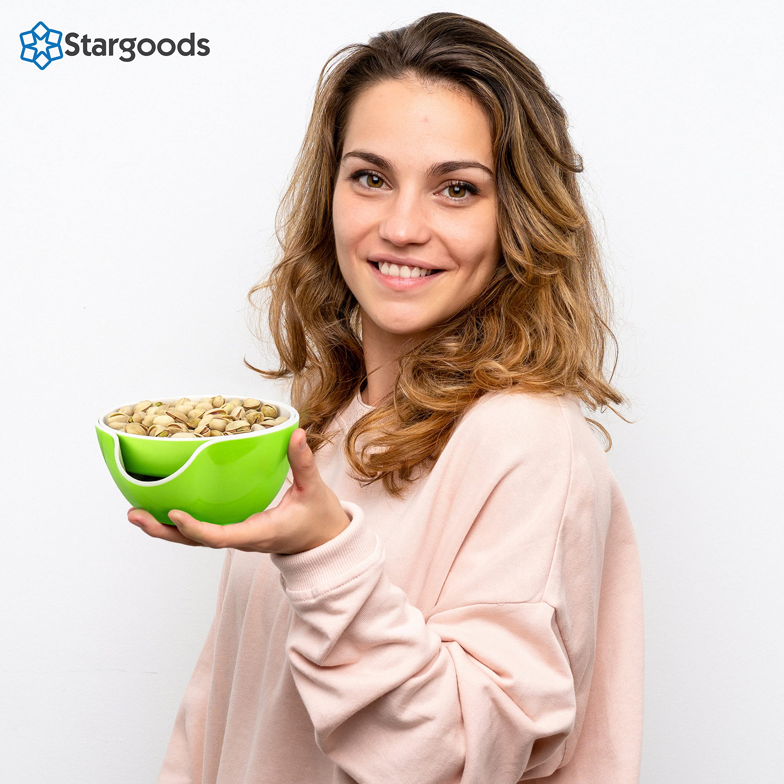 Stargoods pistachio bowl set up for parties or movie nights.