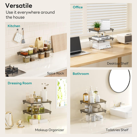 STARLATTA compact 11.8 x 8.4 x 5.9 inch shelves in black.