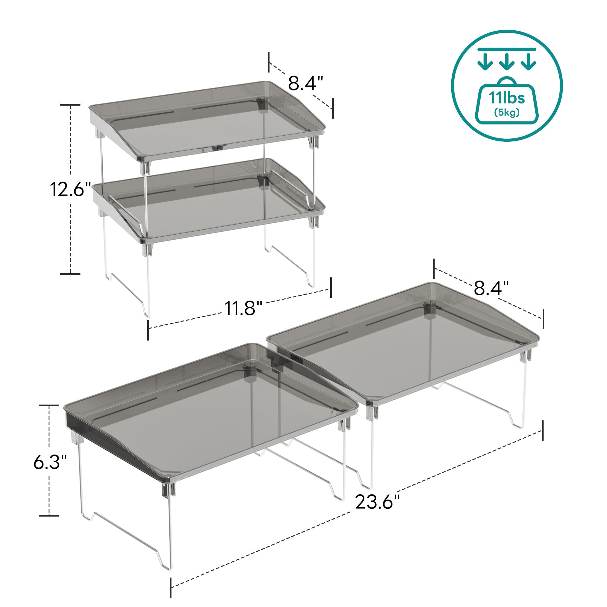 STARLATTA foldable spice organizer keeps countertops tidy and accessible.