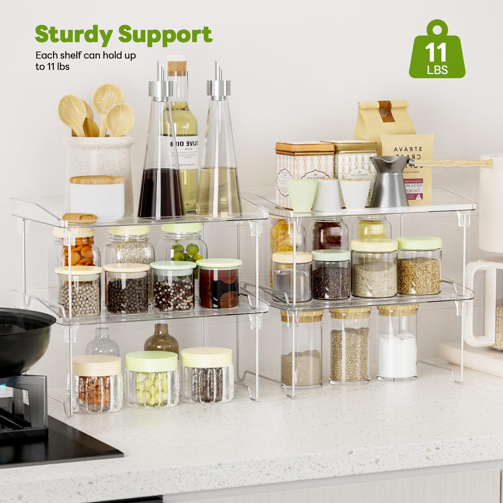 STARLATTA makeup and bathroom organizer helps vanity stay tidy and reachable.