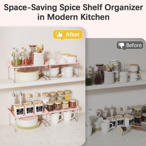 STARLATTA pink makeup storage shelf for vanity or desk