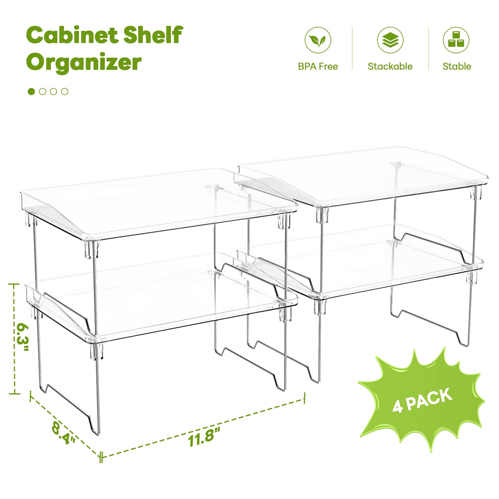 STARLATTA spice rack organizer with double layer design speeds spice access.
