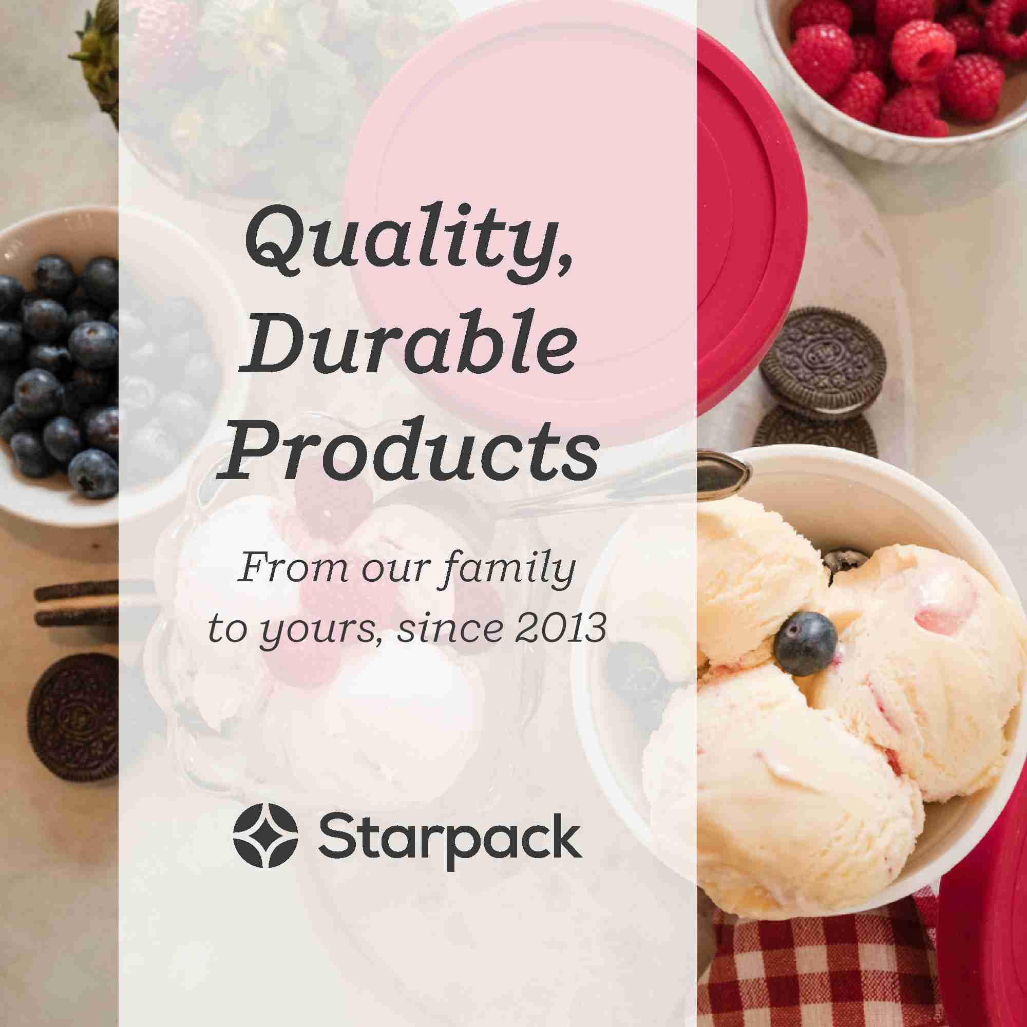 StarPack Freeze the Day freezer-safe design keeps frozen treats intact.