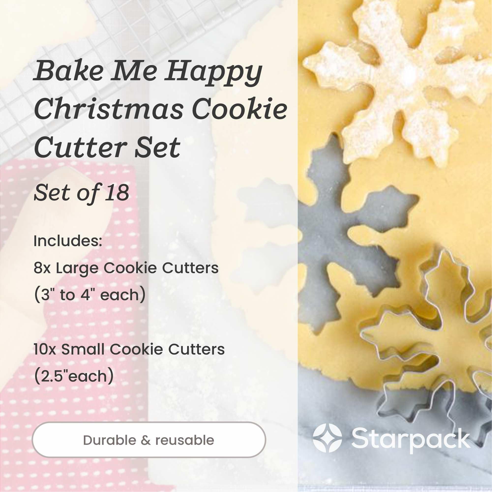 StarPack Home Bake Me Happy Christmas tree cutters for adorable, show-stopping cookies