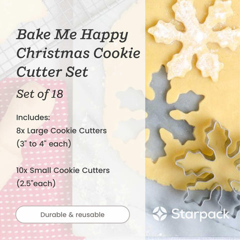 StarPack Home Bake Me Happy Christmas tree cutters for adorable, show-stopping cookies