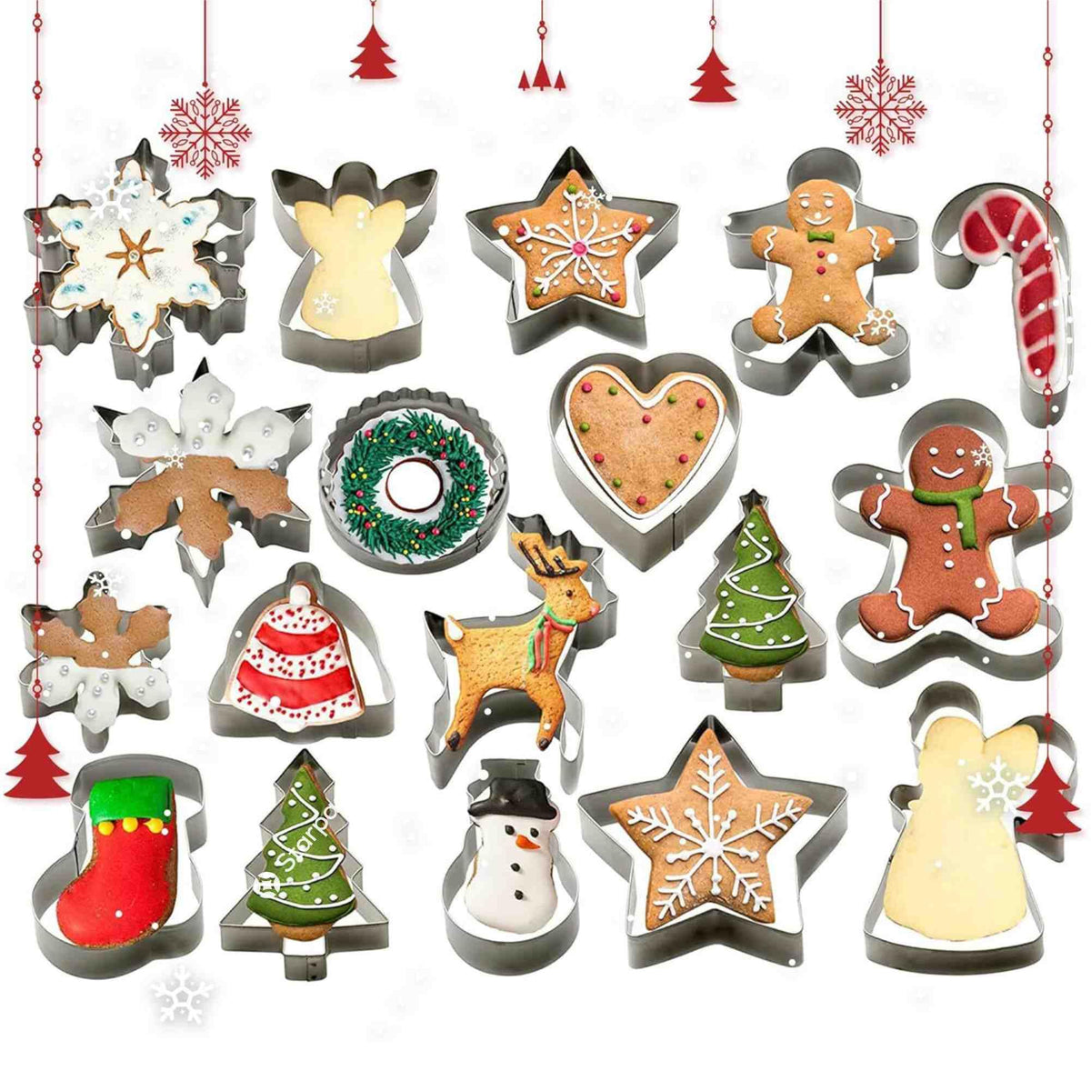 StarPack Home Bake Me Happy gingerbread man cutters for festive cookies and gifts