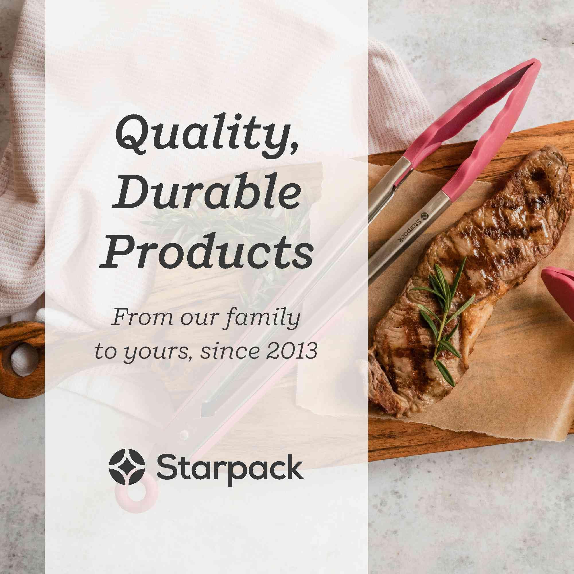 StarPack Home Get a Grip silicone tips detail emphasizing heat resistance for high-heat cooking.
