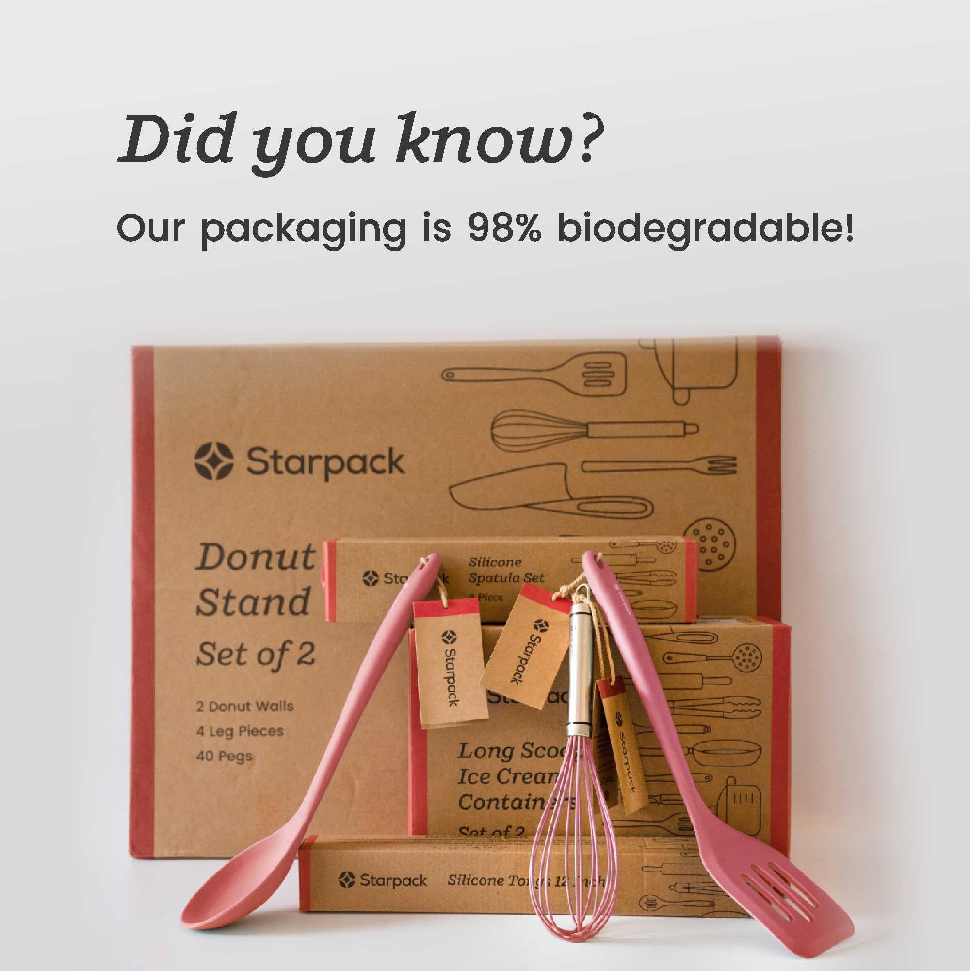 StarPack Home spoonula features ergonomic handle for comfortable long use.