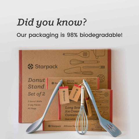 StarPack Home color varieties display, vibrant utensils brighten the kitchen.