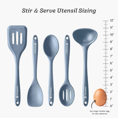 StarPack Home draining spoon close-up, slotted edge for quick drainage.