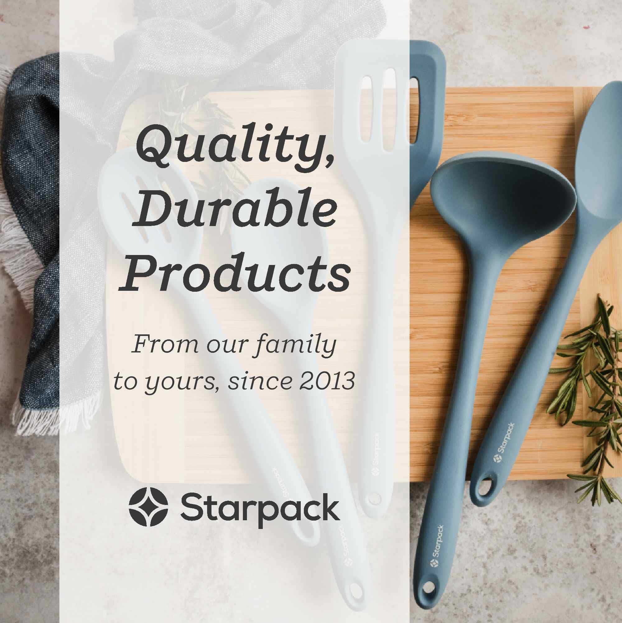 StarPack Home ergonomic handle close-up, comfortable grip during stirring.