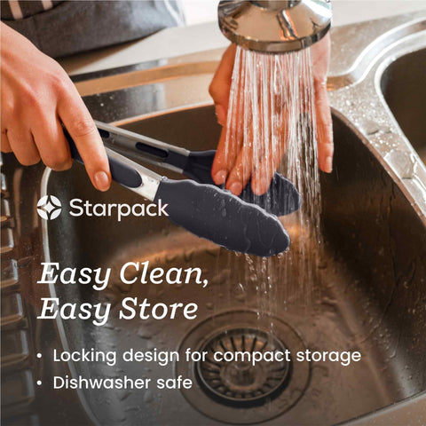 StarPack Home tongs locking mechanism for compact storage