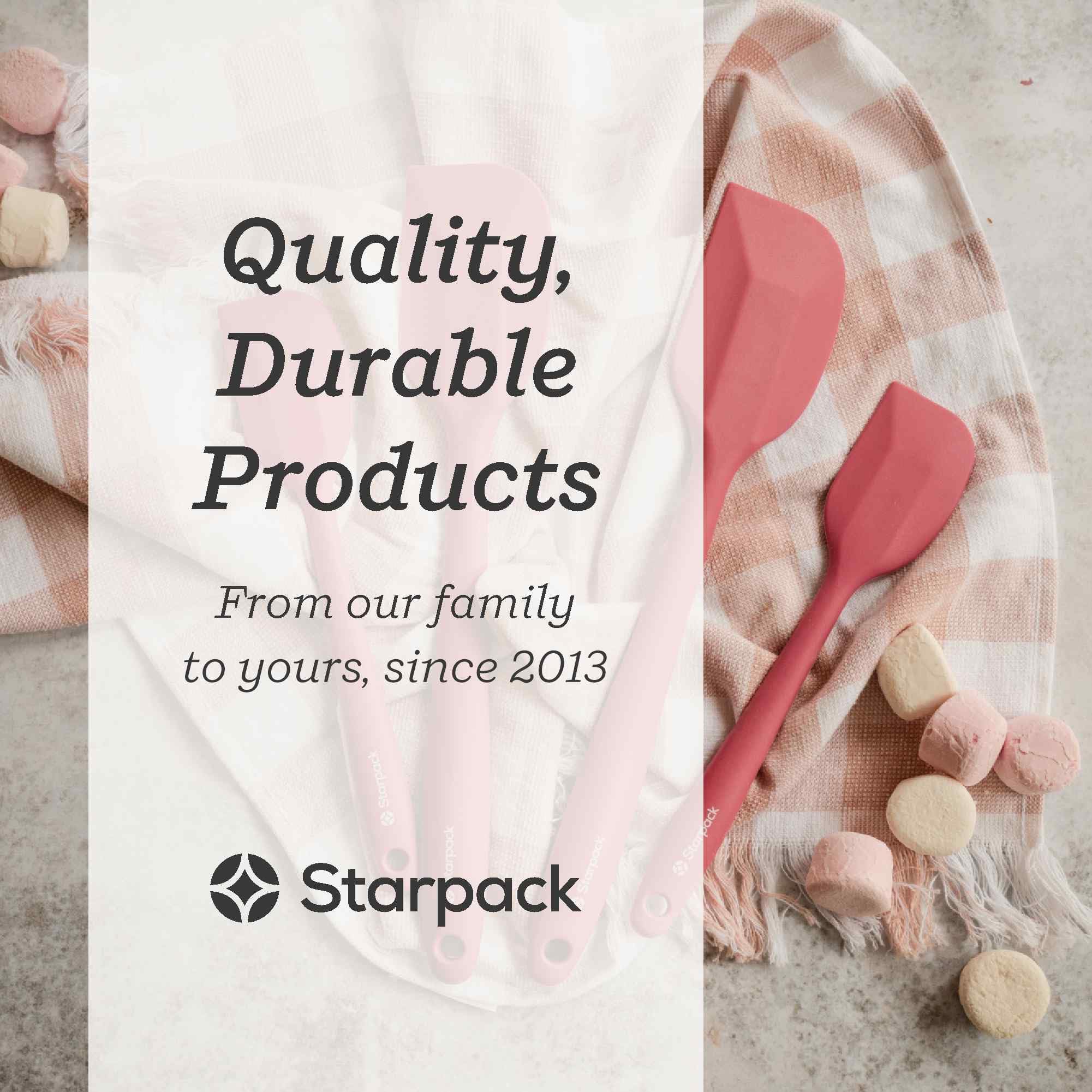 StarPack Scrape & Stir nonstick-safe spatula protects ceramic and nonstick pans.