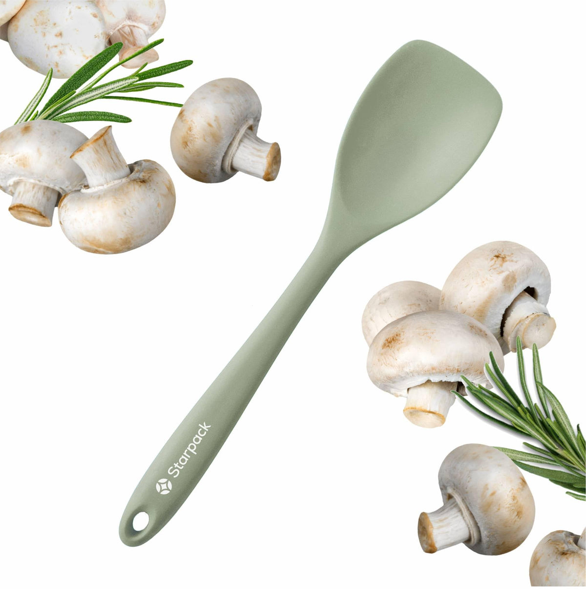 StarPack Home The All Rounder spoonula in action, stirring sauces without scratching nonstick cookware.