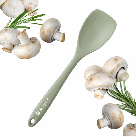 StarPack Home The All Rounder spoonula in action, stirring sauces without scratching nonstick cookware.